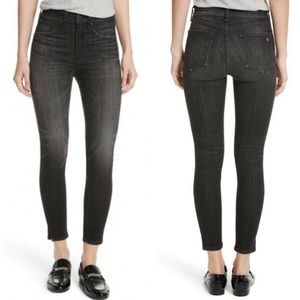 Rag & Bone High Rise Black Skinny Jeans